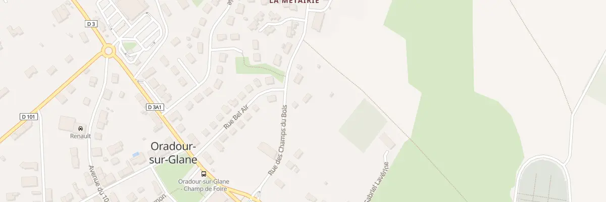 Plan du 18 Rue des Champs du Bois à Oradour-sur-Glane