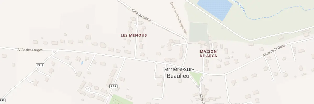 Plan du 10 All des Forges à Ferrière-sur-Beaulieu