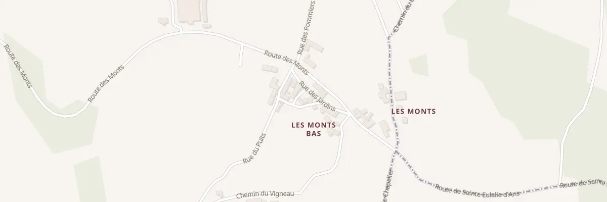 Plan du 1 Les Monts Bas à Sainte-Eulalie-d’Ans