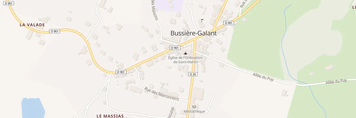 Plan du 4 Pl de l’Eglise à Bussière-Galant