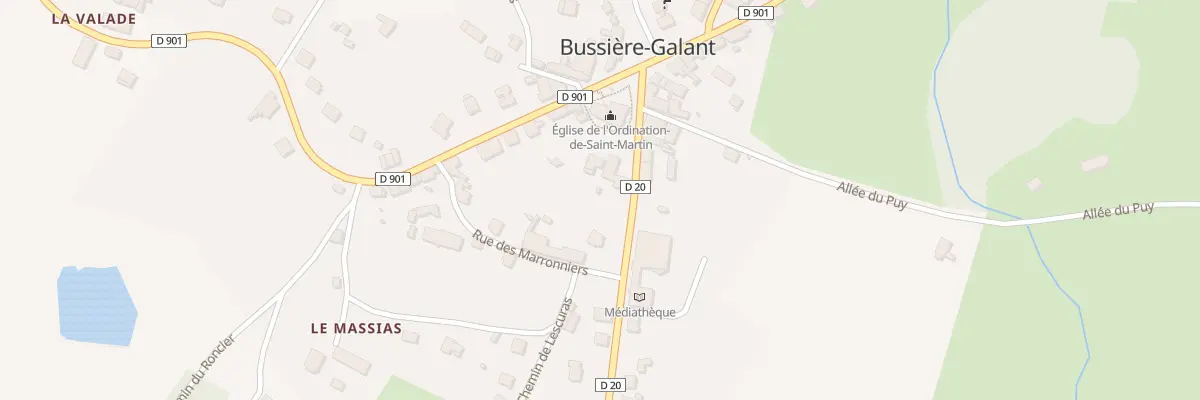Plan du 8 Pl de l’Eglise à Bussière-Galant