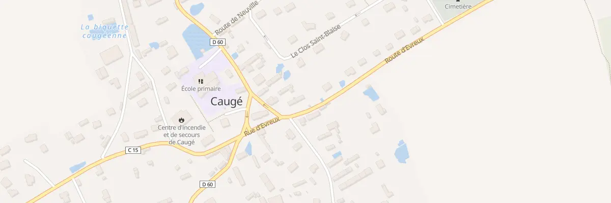 Plan du 1 Rte d’Evreux à Caugé
