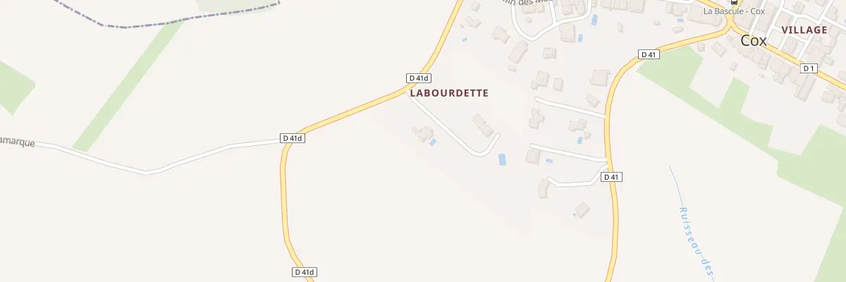 Plan du 9001 Che de la Bourdette à Cox