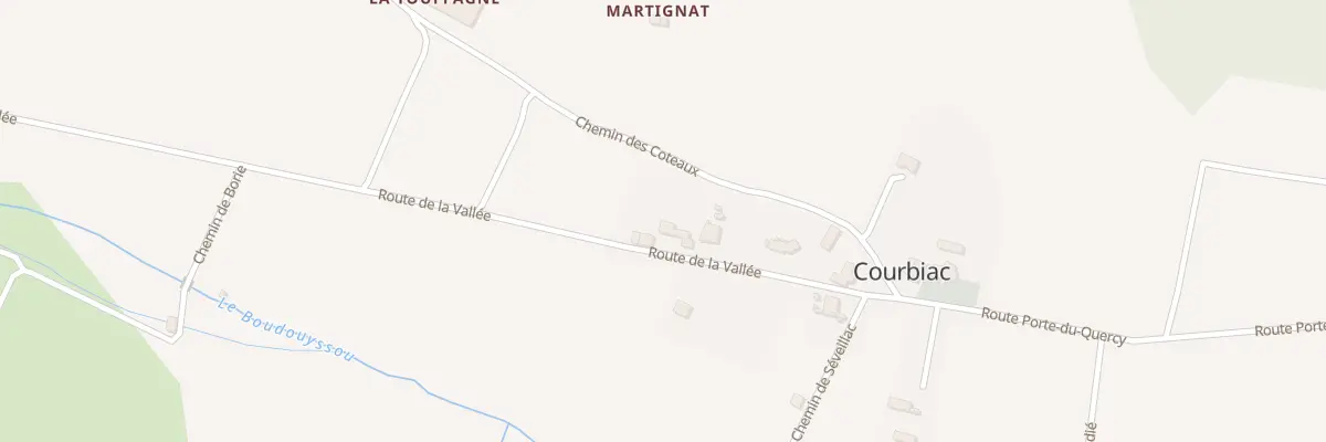 Plan du 1 Le Bourg à Courbiac