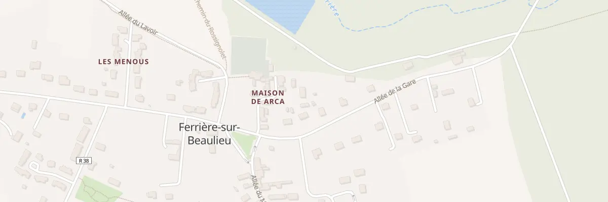 Plan du 5 All de la Gare à Ferrière-sur-Beaulieu