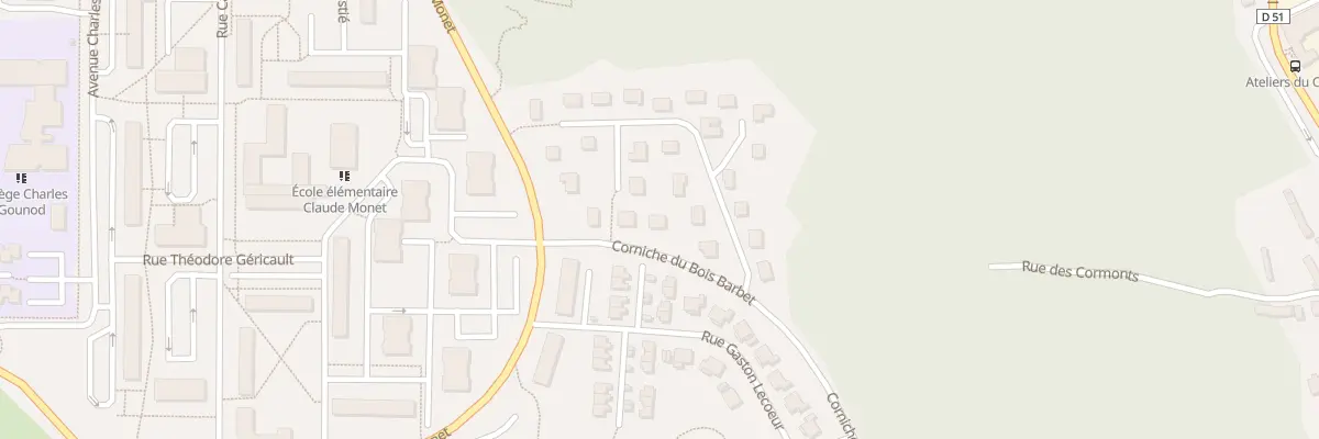 Plan du 9001 Rue du Bois Barbet à Canteleu