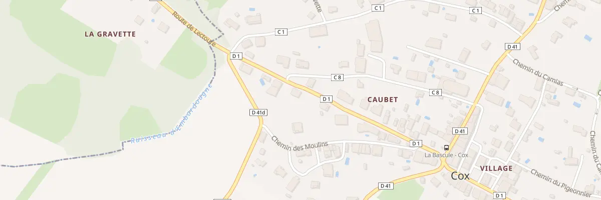 Plan du 30 Caubet à Cox