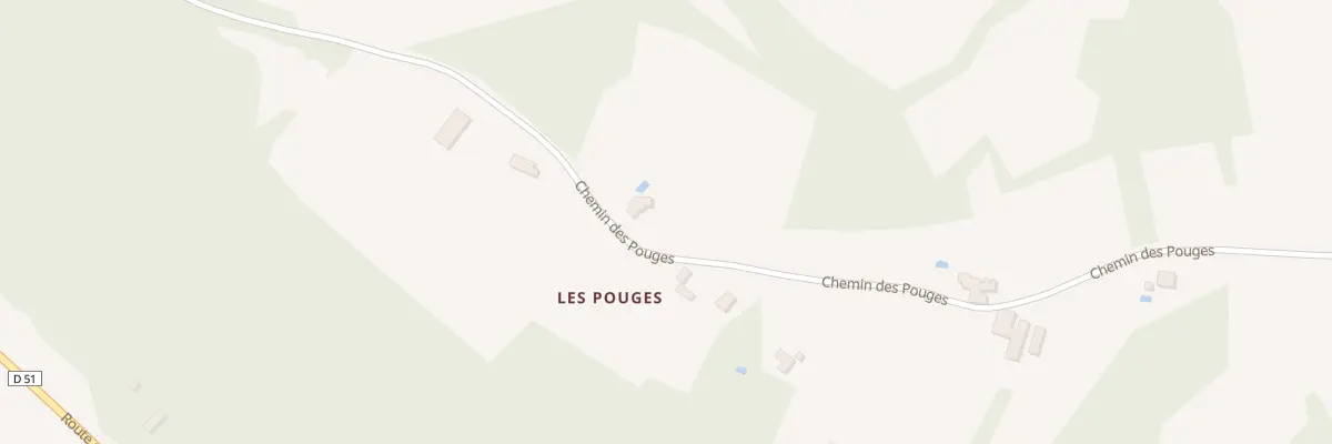 Plan du 205 Les Pouges à Carves