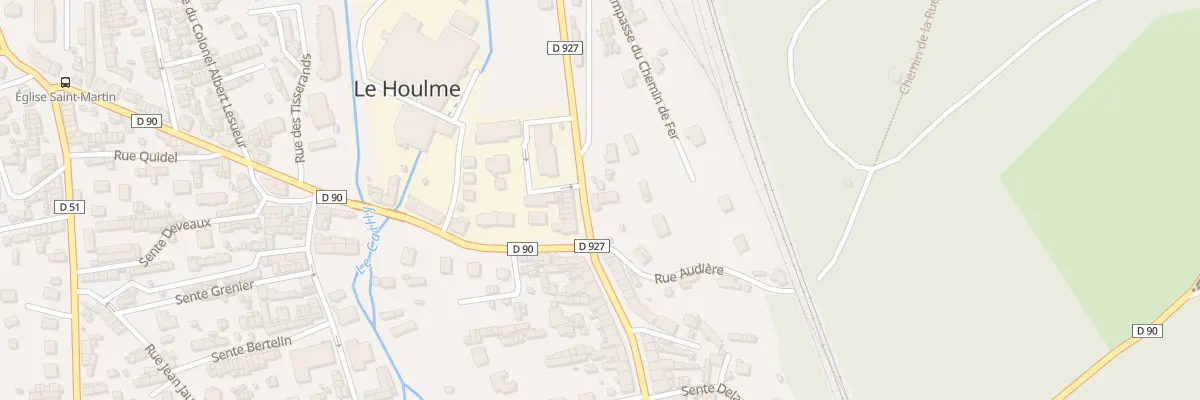 Plan de la Rue du Gen de Gaulle au Houlme