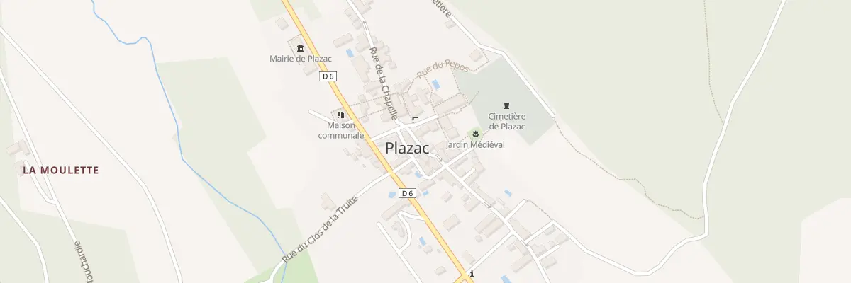 Plan du 1 Rue des Forges à Plazac
