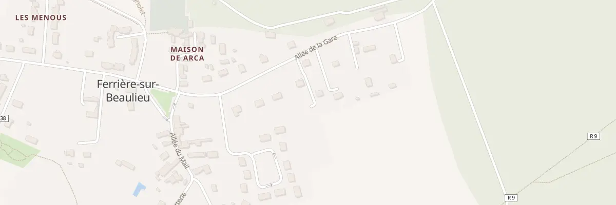 Plan du 14 All de la Gare à Ferrière-sur-Beaulieu