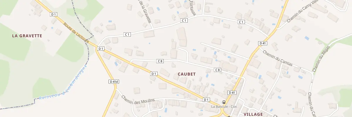 Plan du 4 Caubet à Cox
