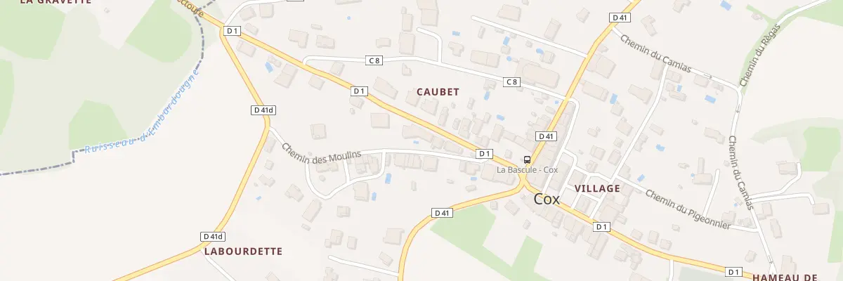 Plan du 32 Caubet à Cox