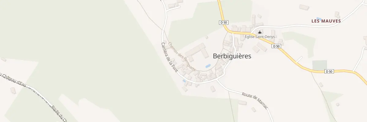 Plan du 189 Che des Remparts à Berbiguières