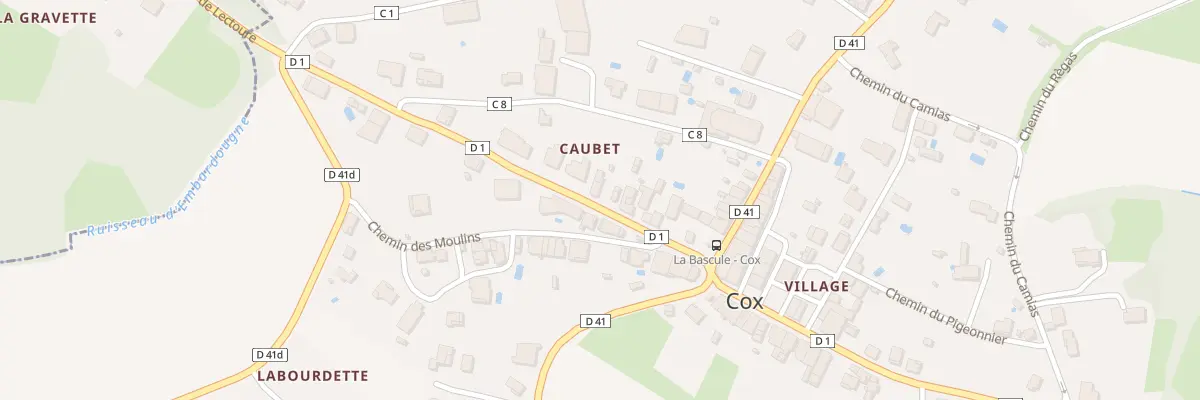 Plan du 22 Caubet à Cox