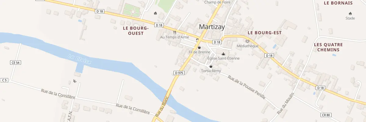 Plan du 8 Rue du Blanc à Martizay