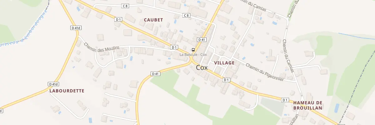Plan du 44 Caubet à Cox
