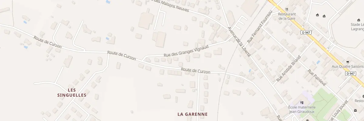 Plan du 1 Rte de Curzon à Bellac