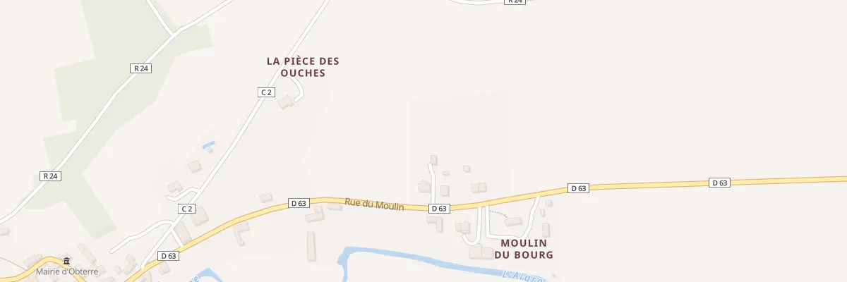 Plan du 3 Rue du Moulin à Obterre