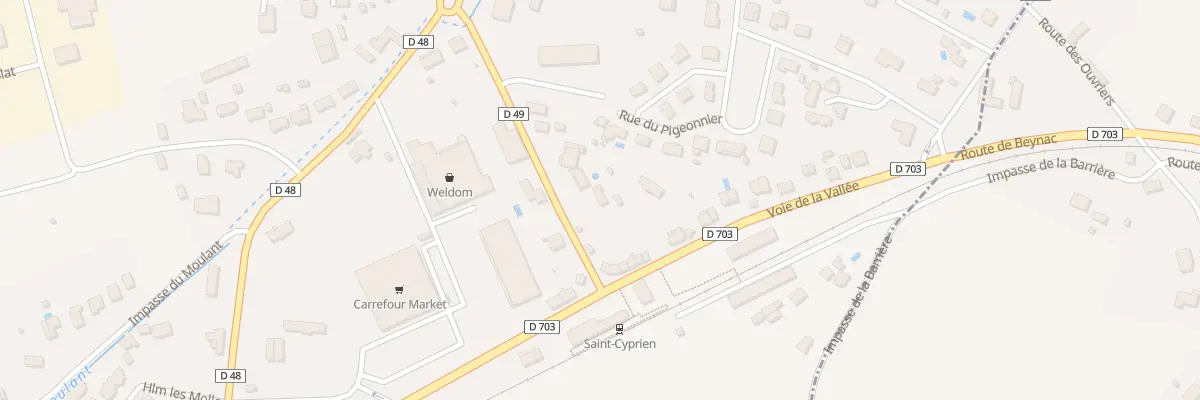 Plan du 6 Av de la Gare à Saint-Cyprien