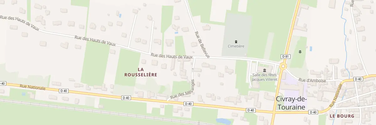 Plan du 2 Rue des Mésanges à Civray-de-Touraine