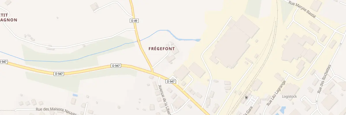 Plan du 9001 Fregefont à Bellac