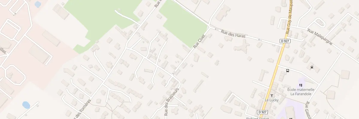 Plan de la Rue Civet à Tôtes