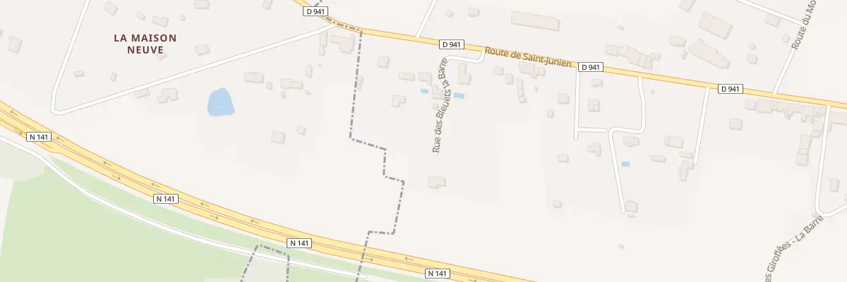 Plan du 143 Rte de Saint Junien La Barre à Veyrac