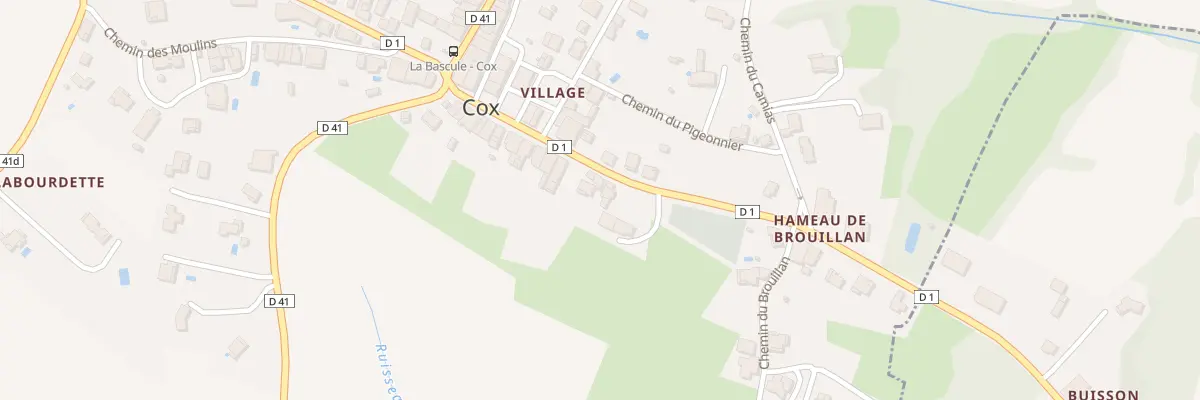 Plan du 92 Village à Cox