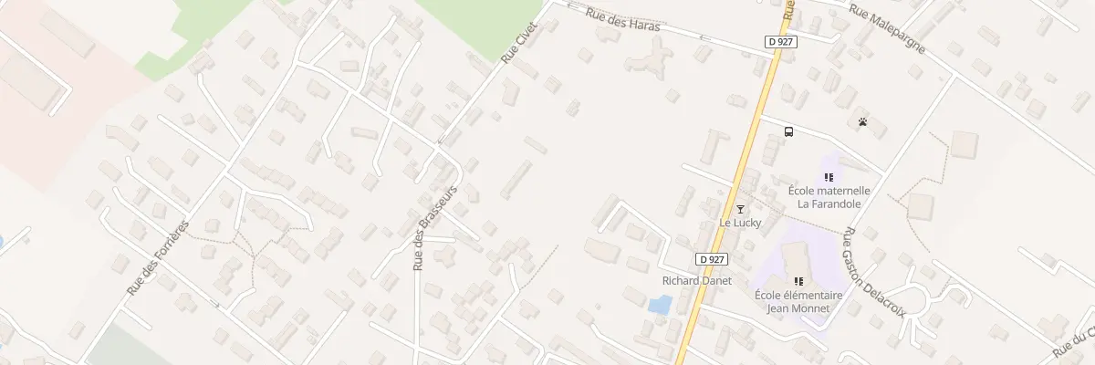 Plan de la Rue des Brasseurs à Tôtes