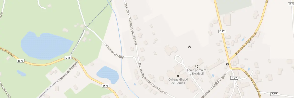 Plan du 16 Rue du Professeur Jean Faurel à Excideuil