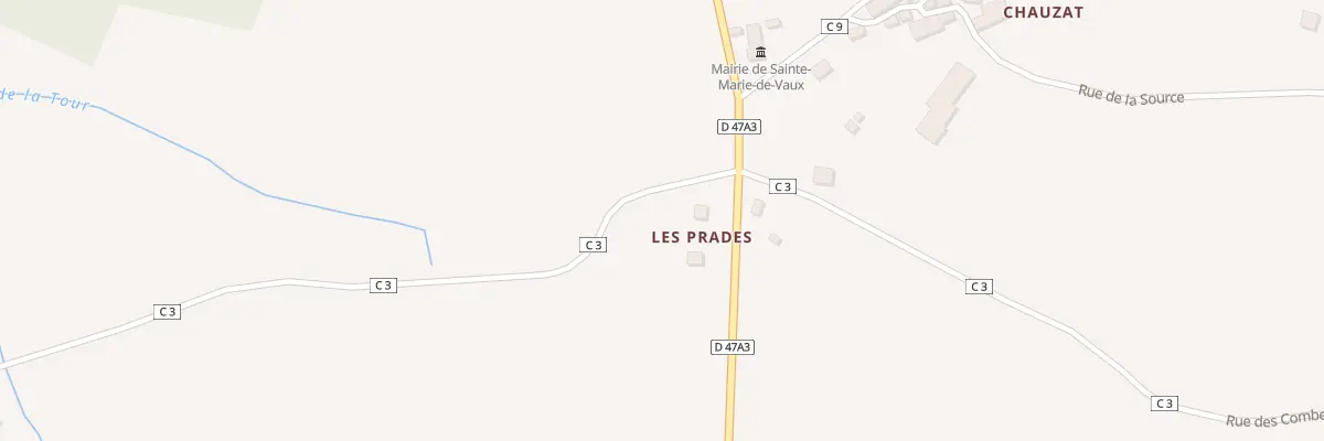 Plan du 2 Rue des Prades à Sainte-Marie-de-Vaux