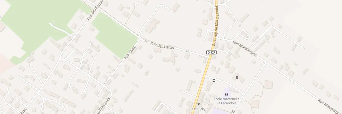 Plan de la Rue des Haras à Tôtes