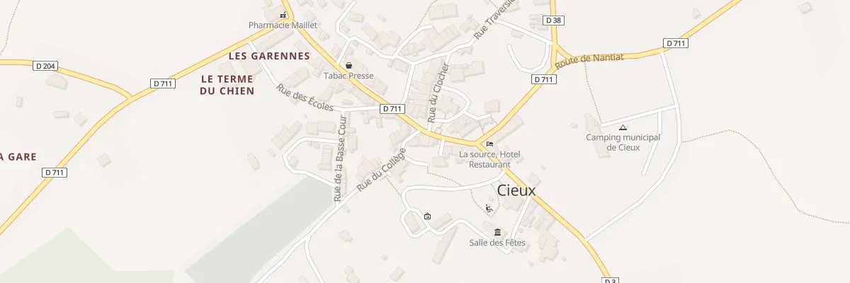 Plan du 11 Rue du Onze Novembre 1918 à Cieux