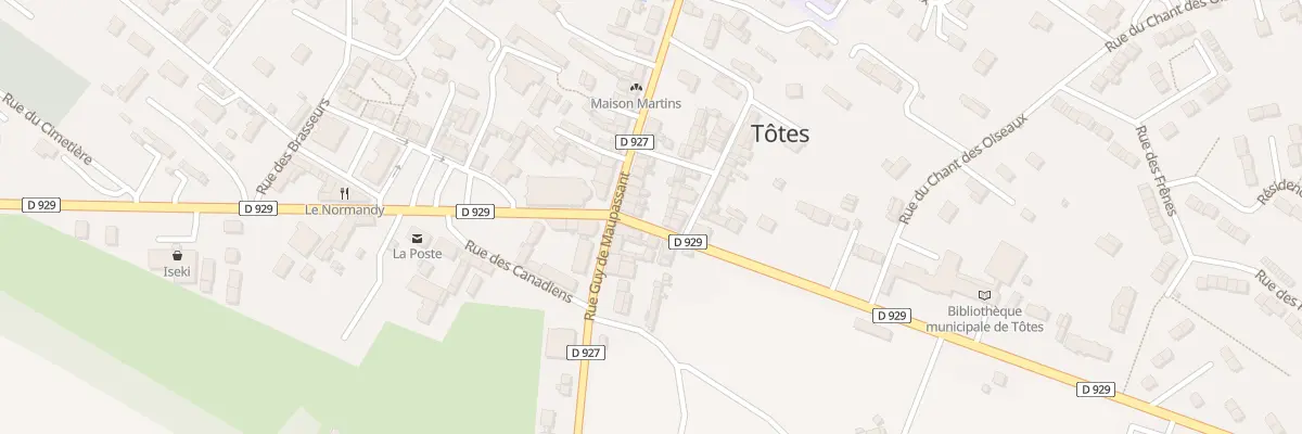 Plan du 16A Rue Guy de Maupassant à Tôtes