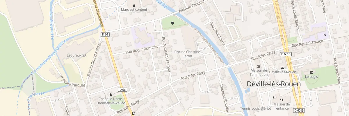 Plan du 6 Rue Robert Schuman à Déville-lès-Rouen