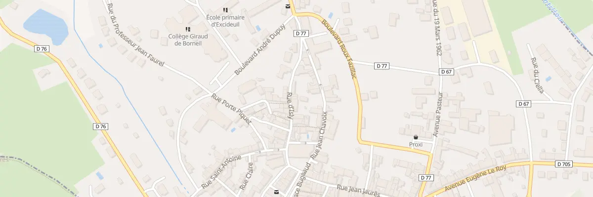 Plan du 14 Rue d’Isly à Excideuil