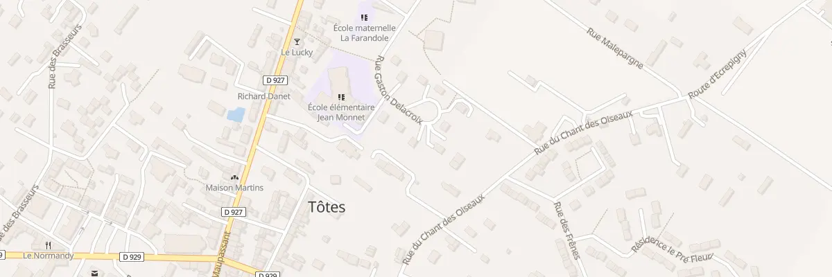 Plan du 8 Rue Gaston Delacroix à Tôtes