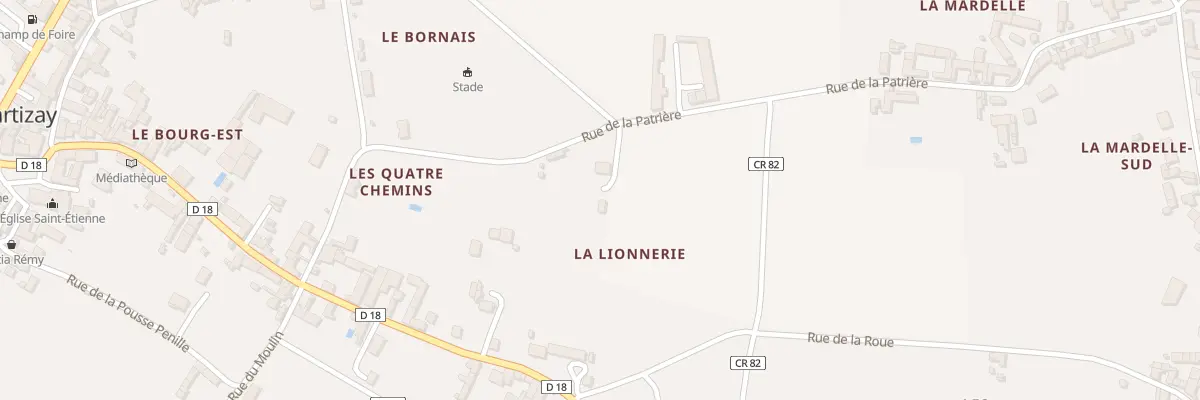 Plan du 22 Rue de la Patrière à Martizay