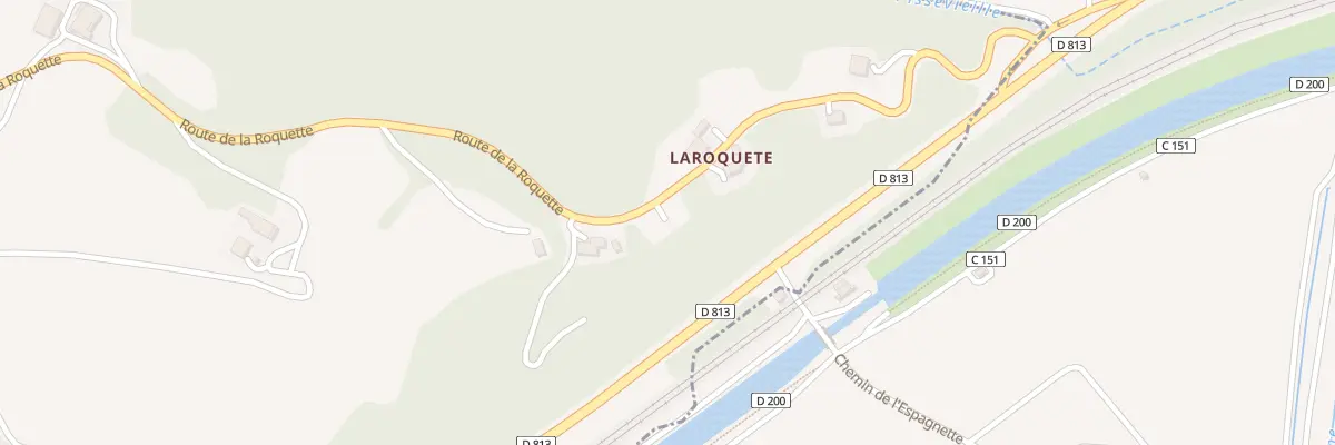 Plan du 2566 Rte de la Roquette à Boudou