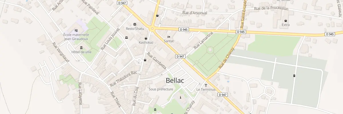 Plan du 10 Av Denfert Rochereau à Bellac