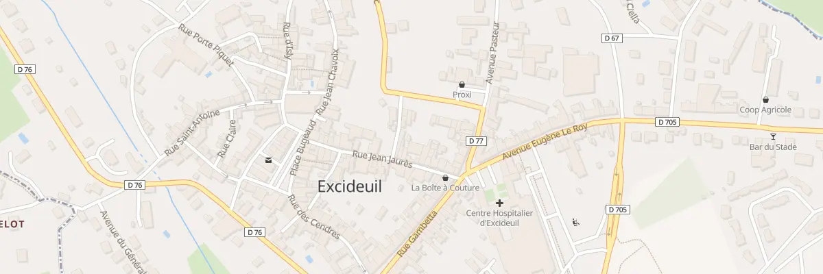 Plan du 12 Rue Jean Jaurès à Excideuil