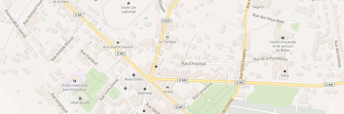 Plan du 1 Rue d’Arsonval à Bellac