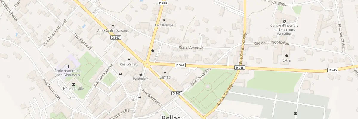 Plan du 13A Rue du Général Arbellot à Bellac