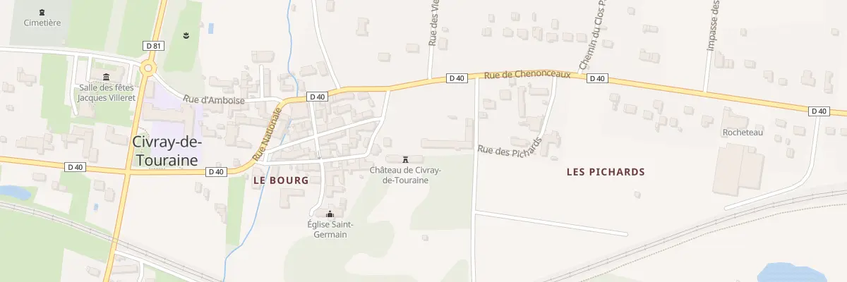 Plan du 8 Rue de la République à Civray-de-Touraine