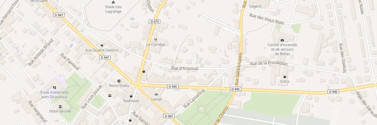 Plan du 9 Rue d’Arsonval à Bellac