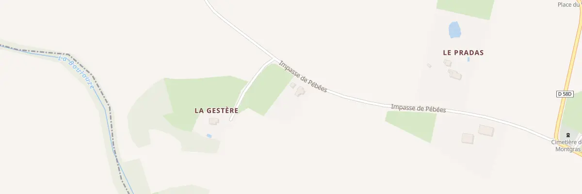 Plan du 45 Imp de Pébées à Montgras