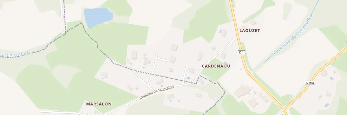 Plan de Cardenaou à Laréole