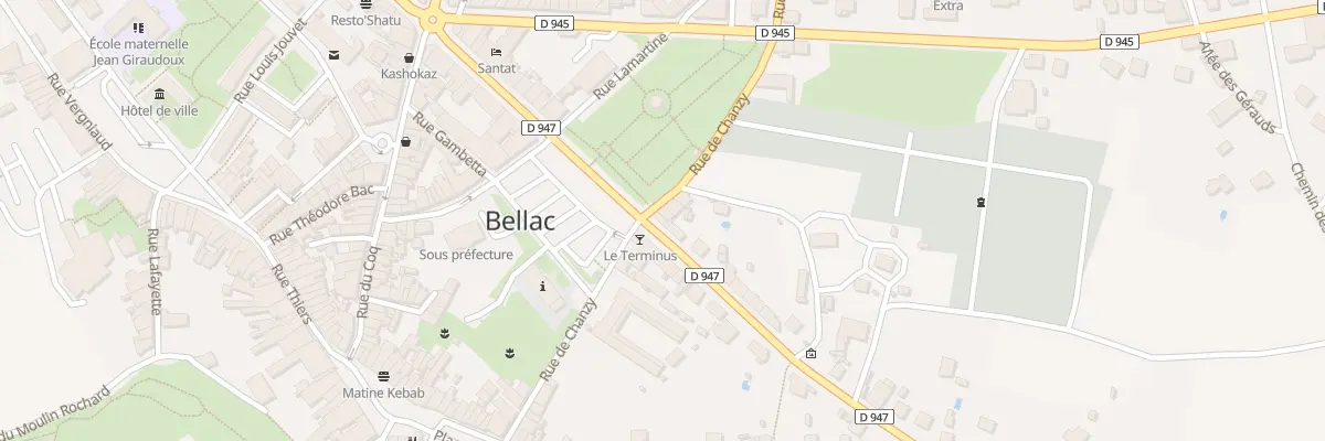 Plan du 1 Av du Maréchal Foch à Bellac