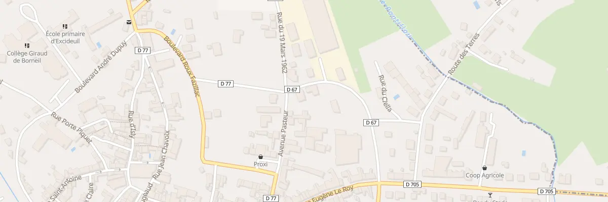 Plan du 2 Av de la Gare à Excideuil